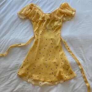 Realisation par yellow polka dot mini dress